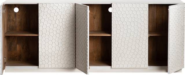 Celestia White 90 in. Credenza - Thumbnail - Image 2