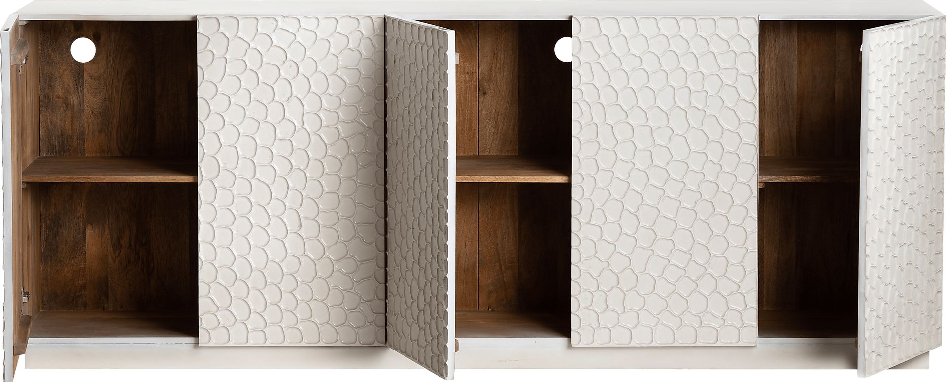 Celestia White 90 in. Credenza - Image 2