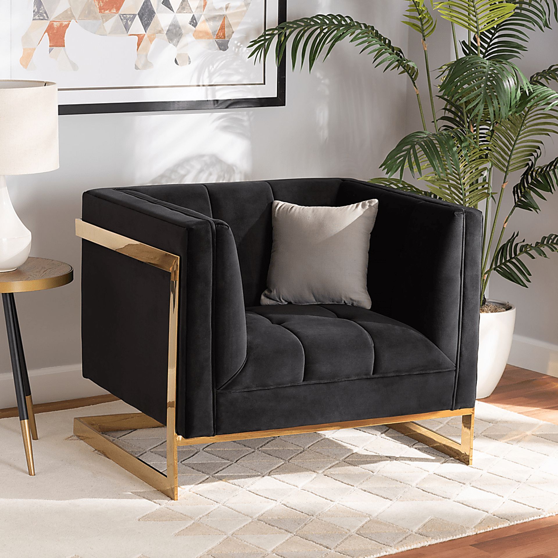 Celiarn Black Armchair - Image 7