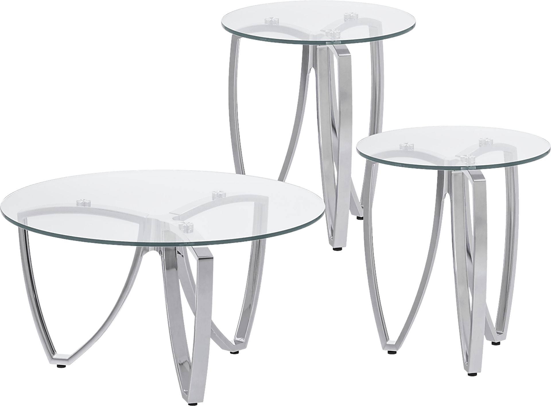 Celine Silver 3 Pc Table Set - Image 1