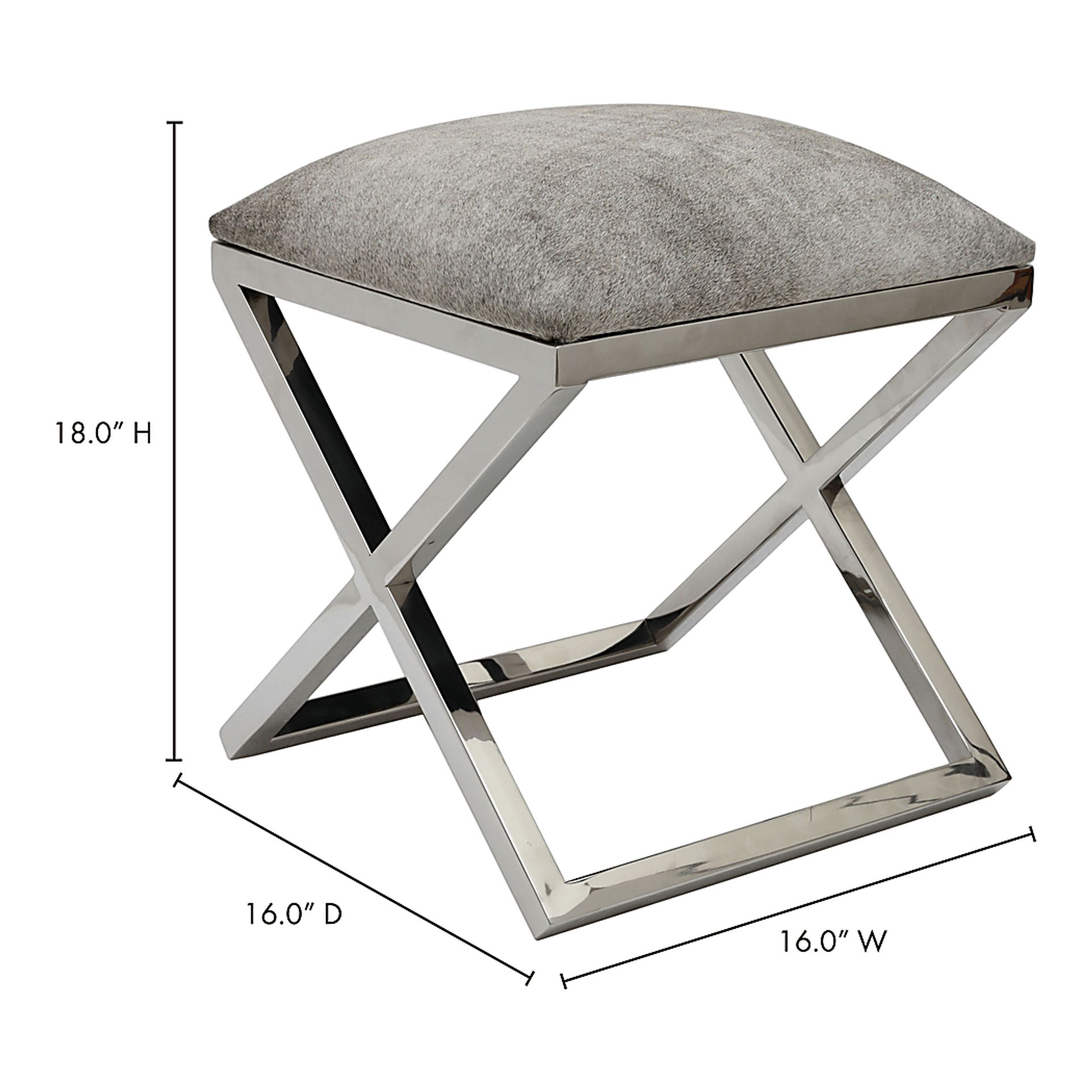 Celome Gray Ottoman - Image 5
