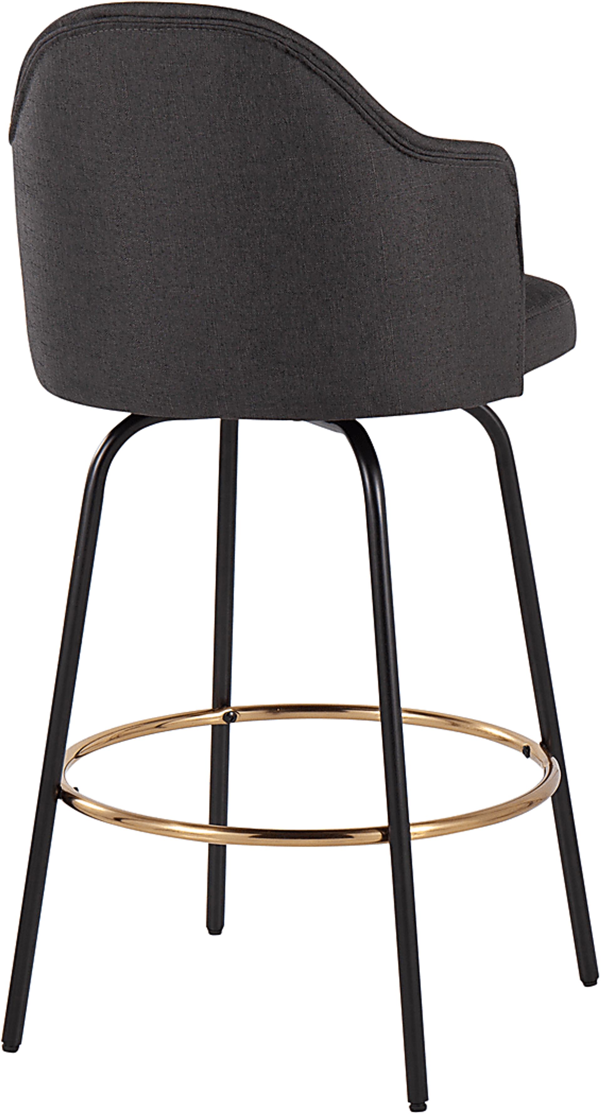 Cenarian Charcoal Counter Height Stool, Set of 2 - Image 4