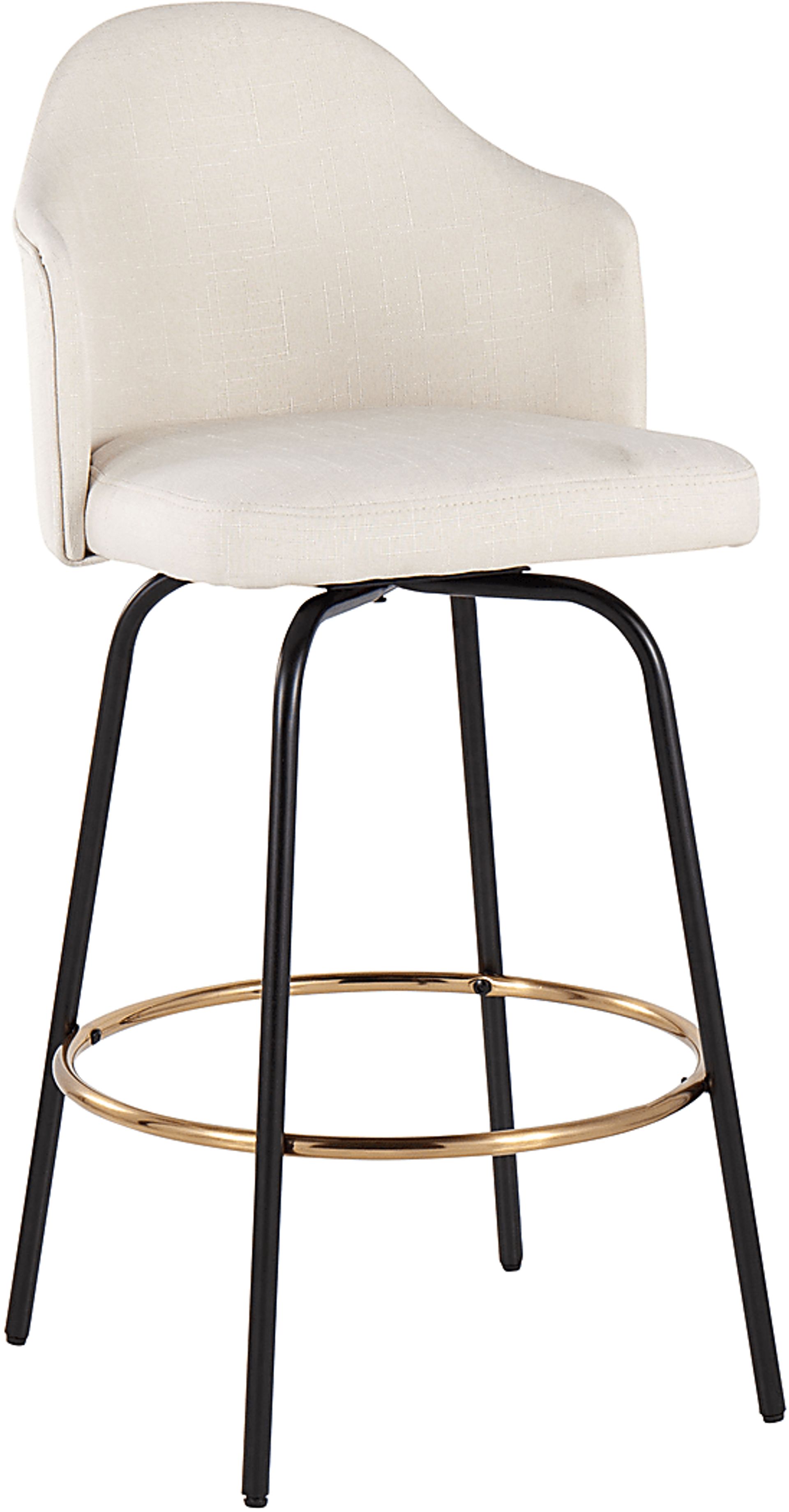 Cenarian Cream Counter Height Stool, Set of 2 - Image 2