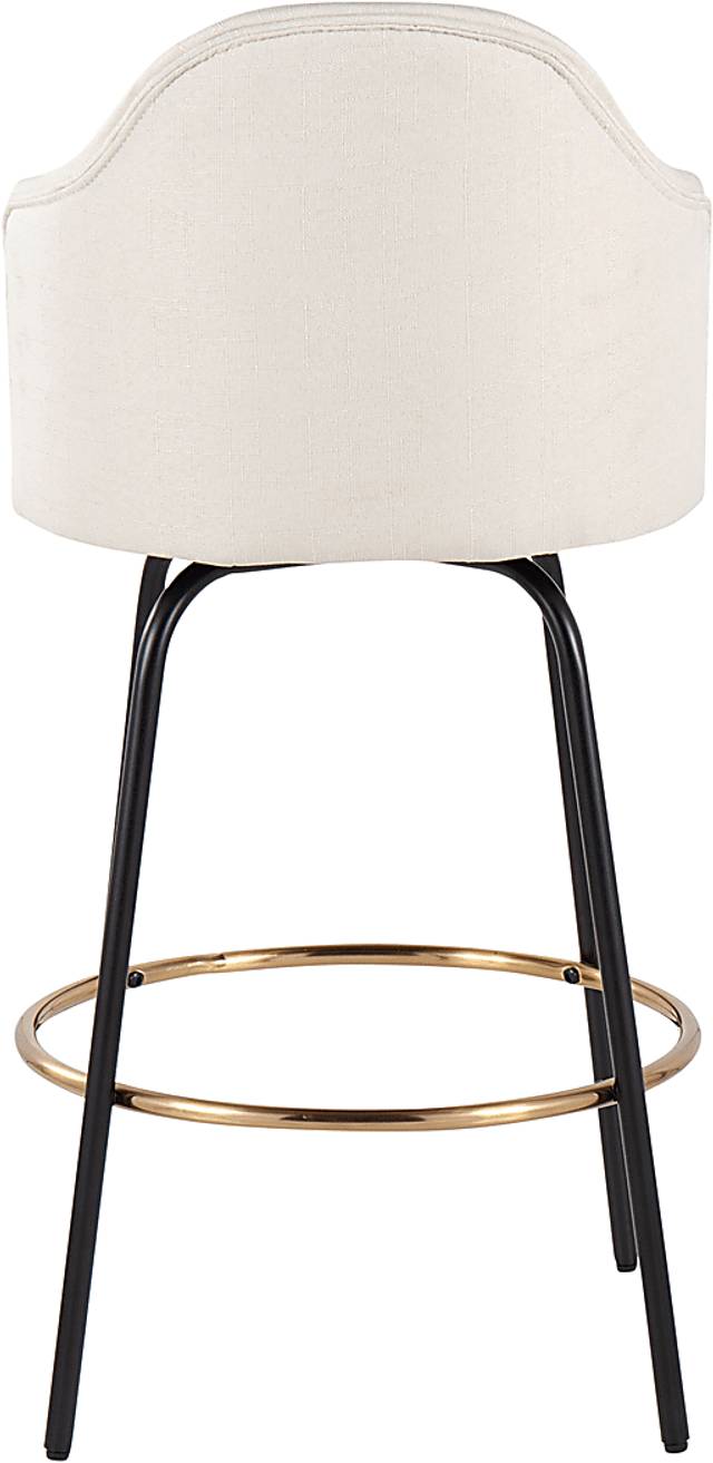 Cenarian Cream Counter Height Stool, Set of 2 - Thumbnail - Image 5