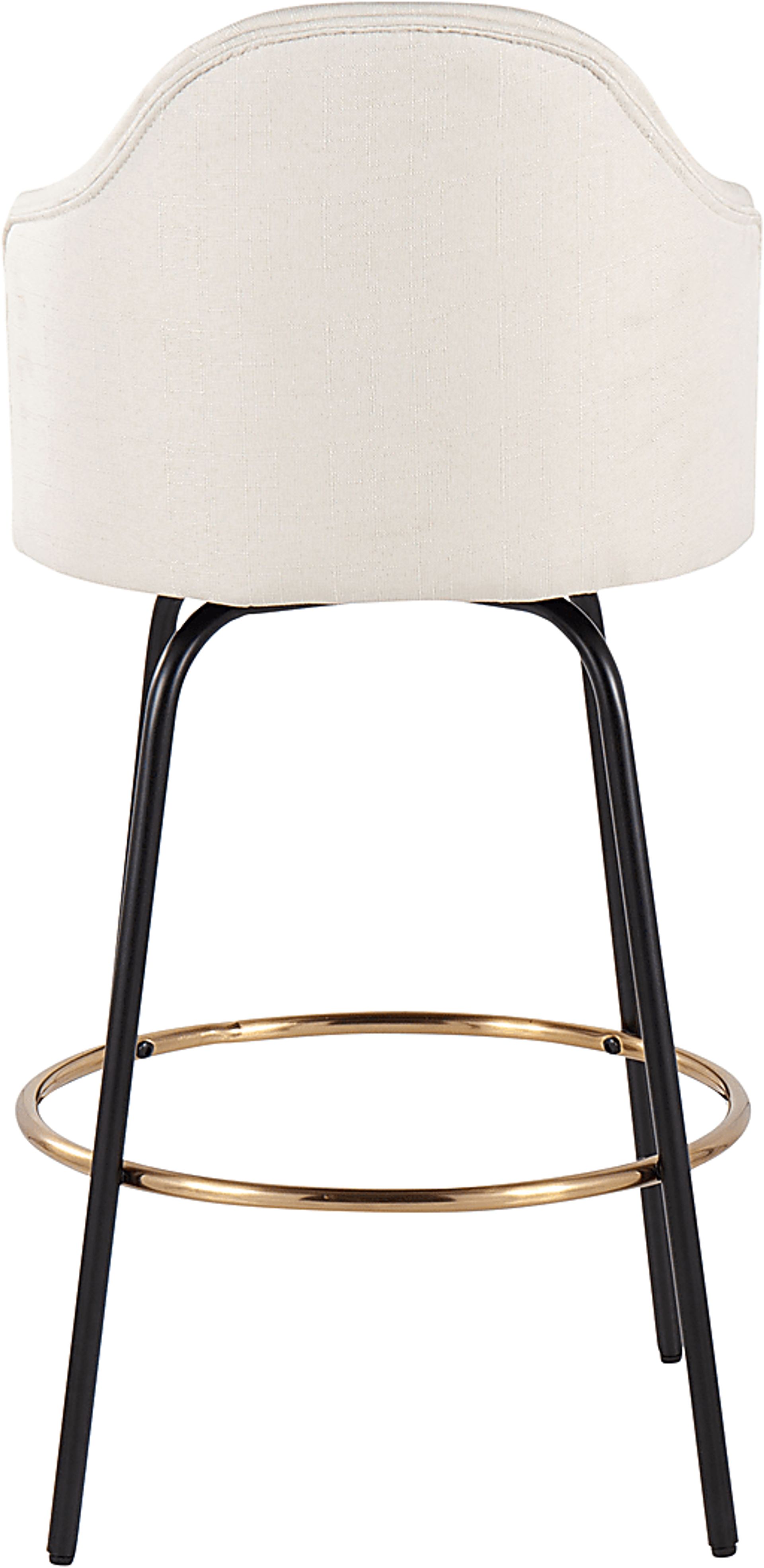 Cenarian Cream Counter Height Stool, Set of 2 - Image 5