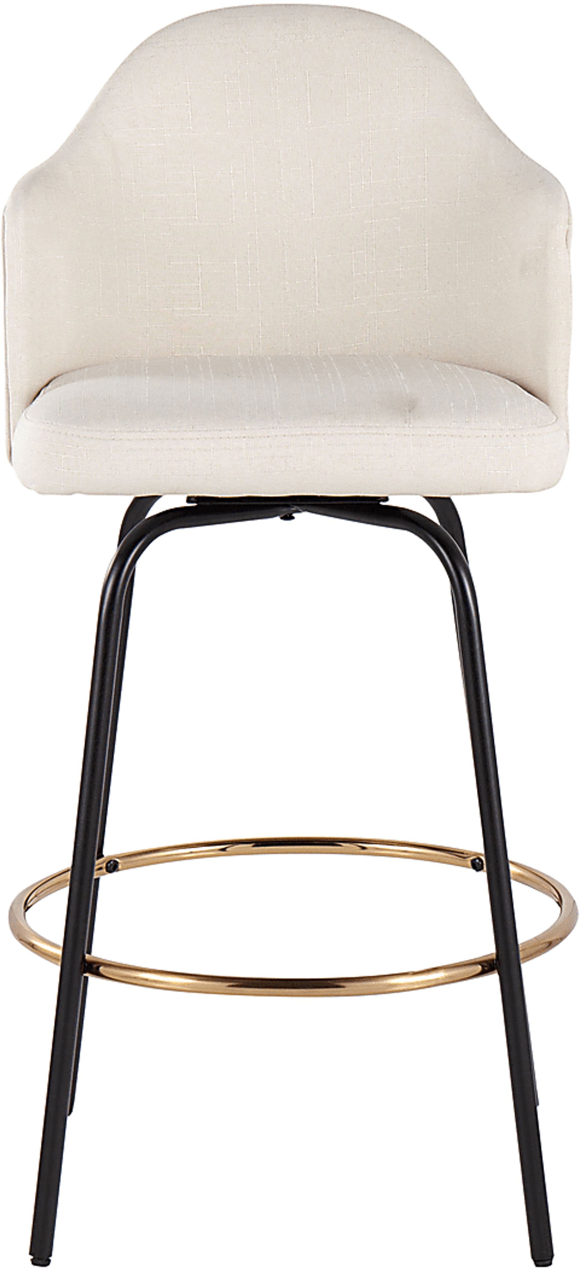 Cenarian Cream Counter Height Stool, Set of 2 - Image 6