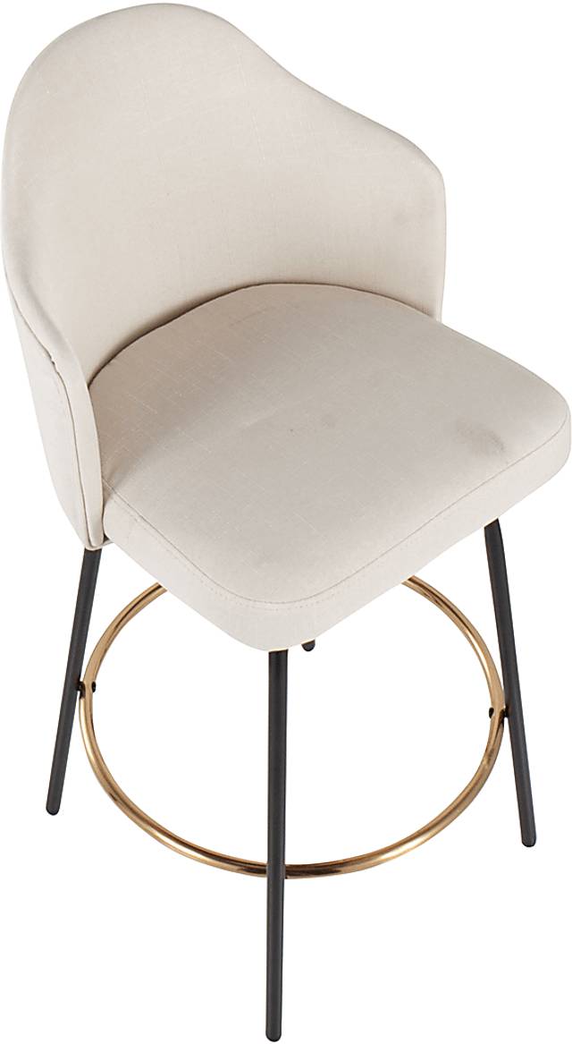 Cenarian Cream Counter Height Stool, Set of 2 - Thumbnail - Image 7