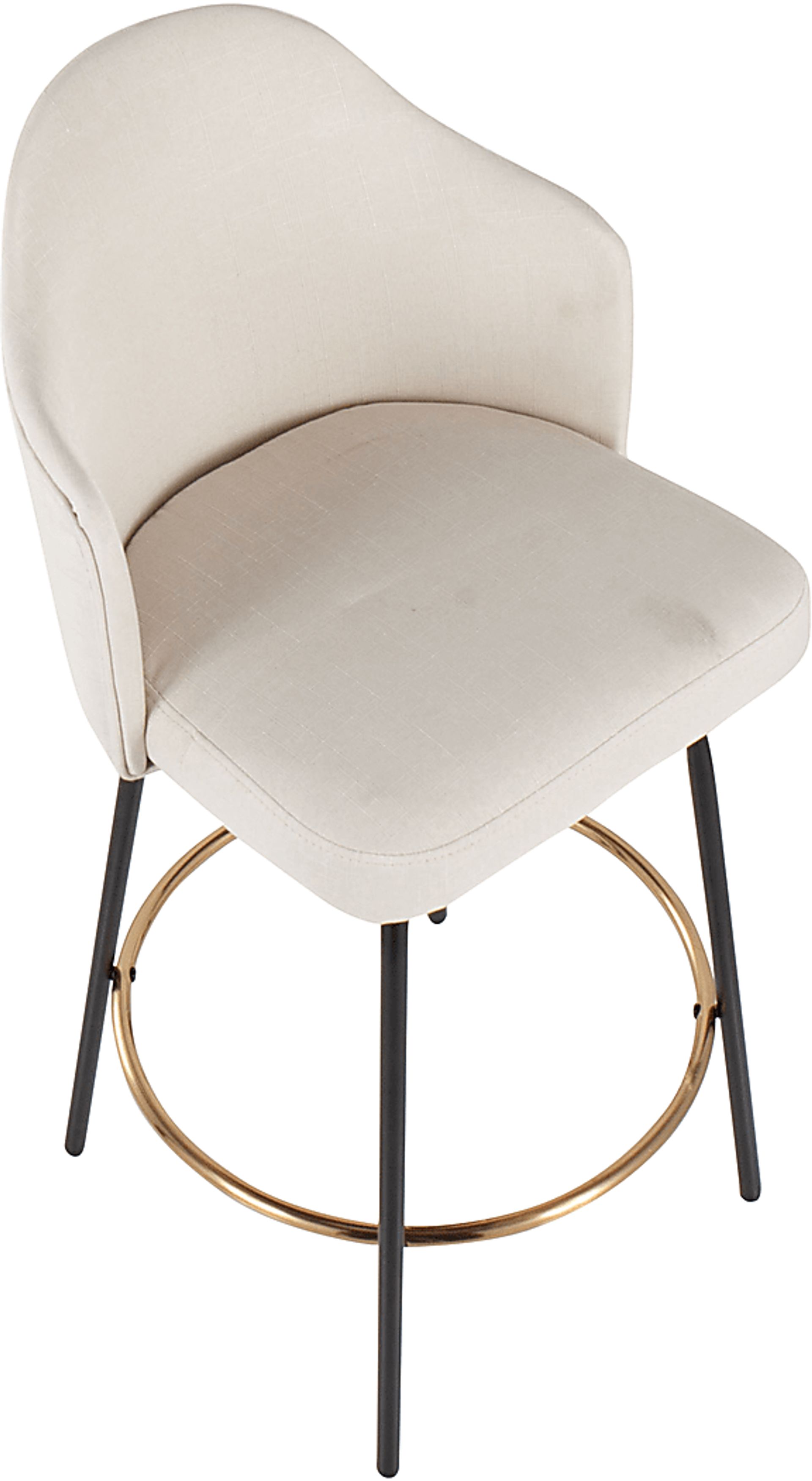 Cenarian Cream Counter Height Stool, Set of 2 - Image 7