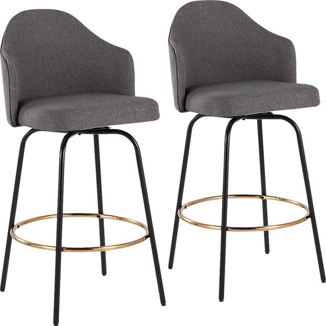 Cenarian Gray Counter Height Stool, Set of 2 - Thumbnail - Image 1