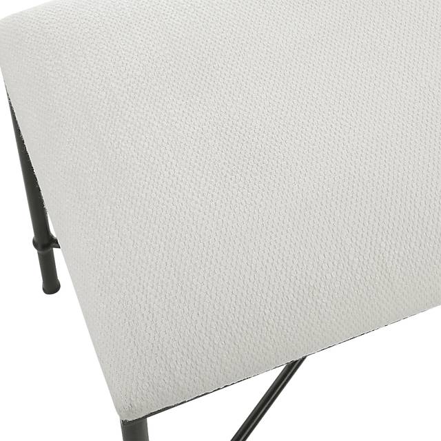 Cenera White Accent Bench - Thumbnail - Image 4