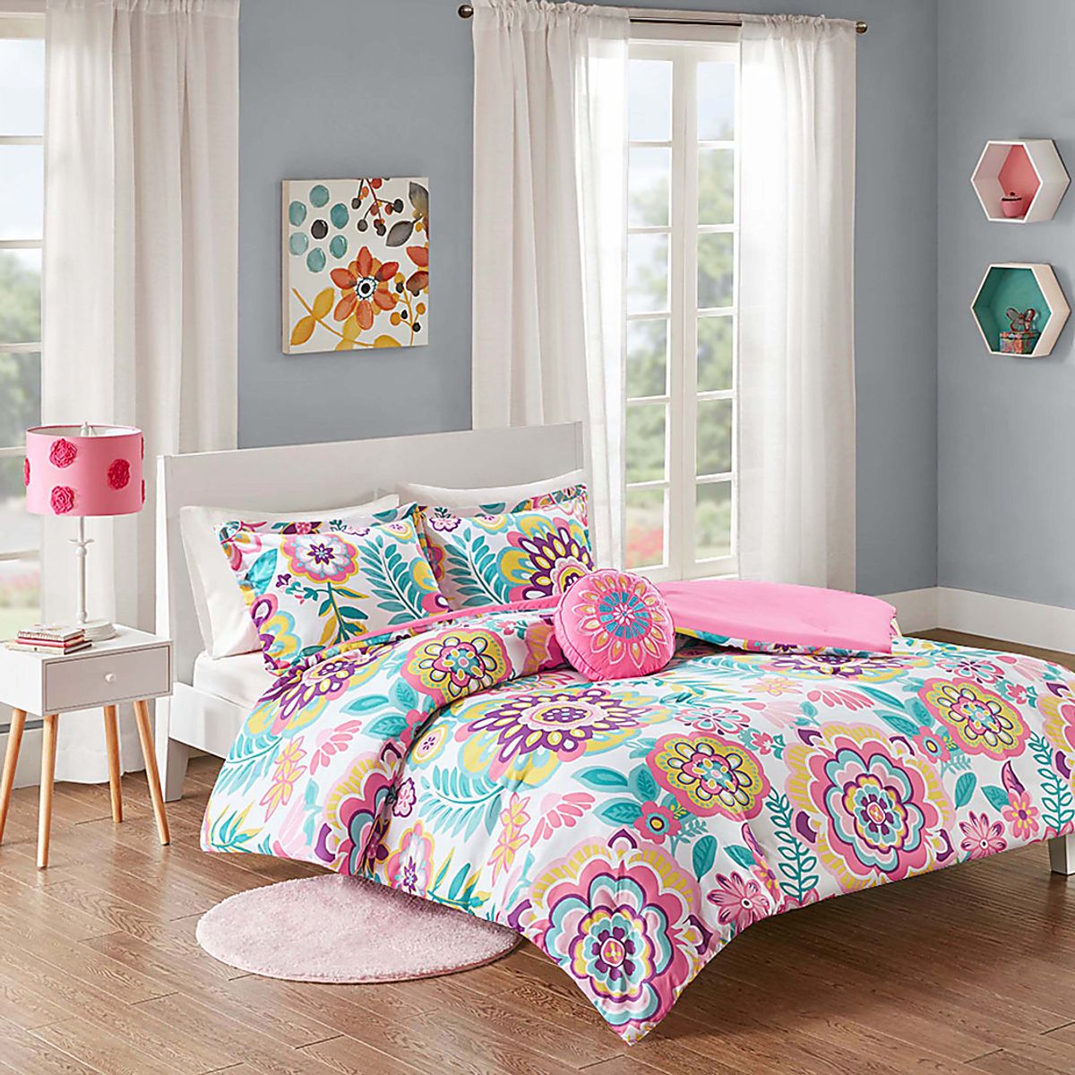 Cenni Pink Full Comforter Set | Rooms to Go