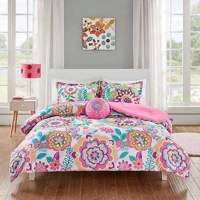 Cenni Pink Twin Comforter Set - Thumbnail - Image 2
