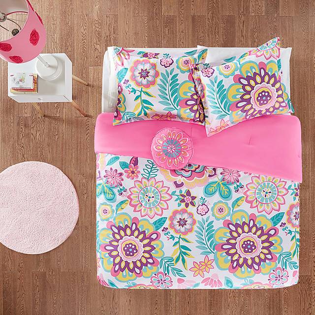 Cenni Pink Twin Comforter Set - Thumbnail - Image 7