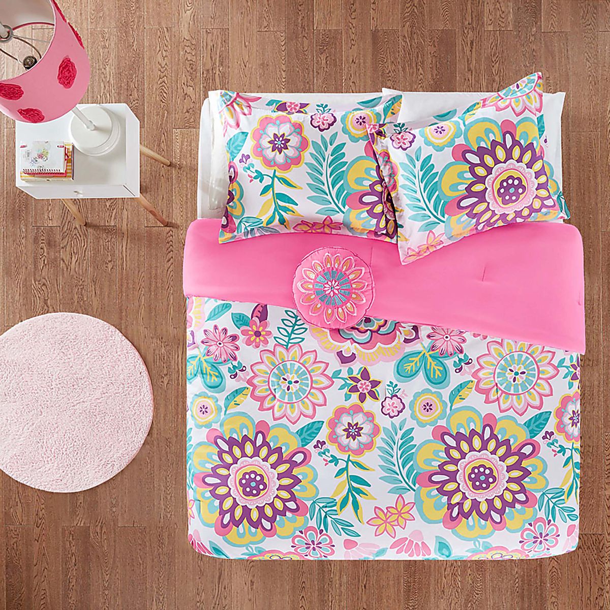 Cenni Pink Twin Comforter Set | Rooms to Go