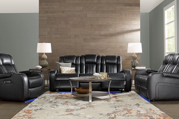 Cenova 2 Pc Leather Dual Power Reclining Living Room Set