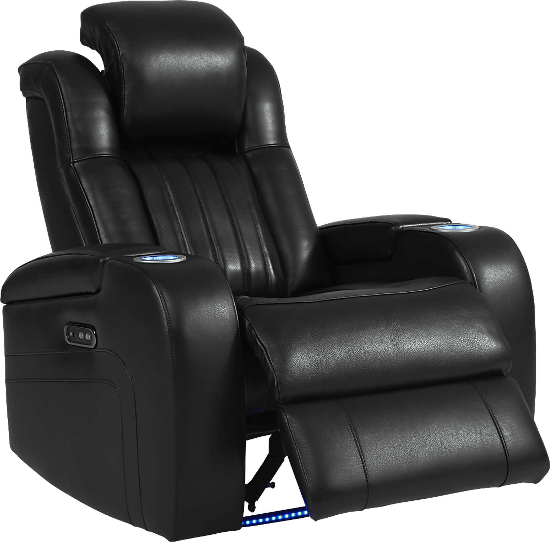Cenova Black Leather Dual Power Recliner - Image 2