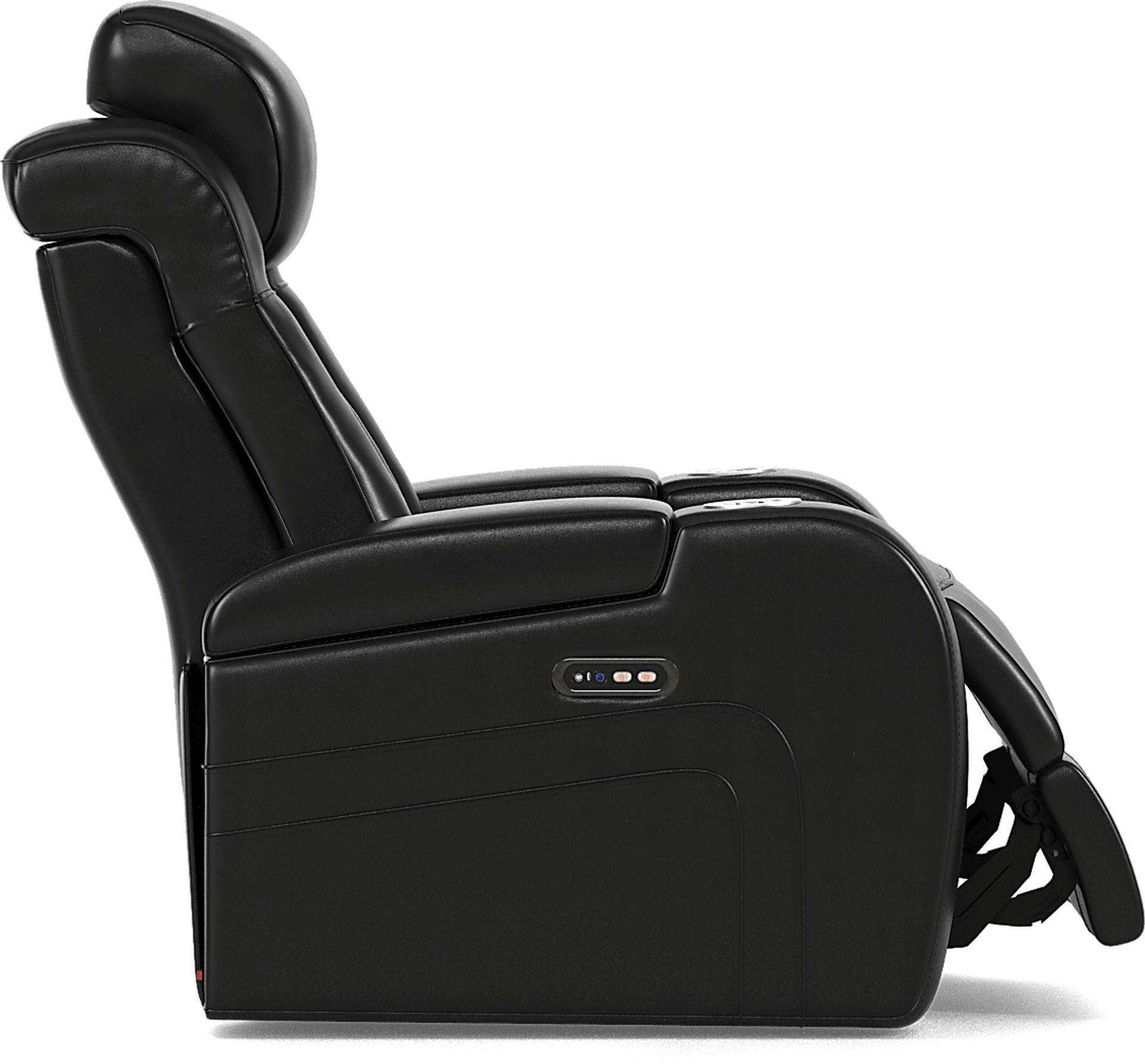Cenova Black Leather 3 Pc Living Room with Dual Power Reclining Sofa - Image 23