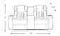 Cenova Leather Dual Power Reclining Loveseat