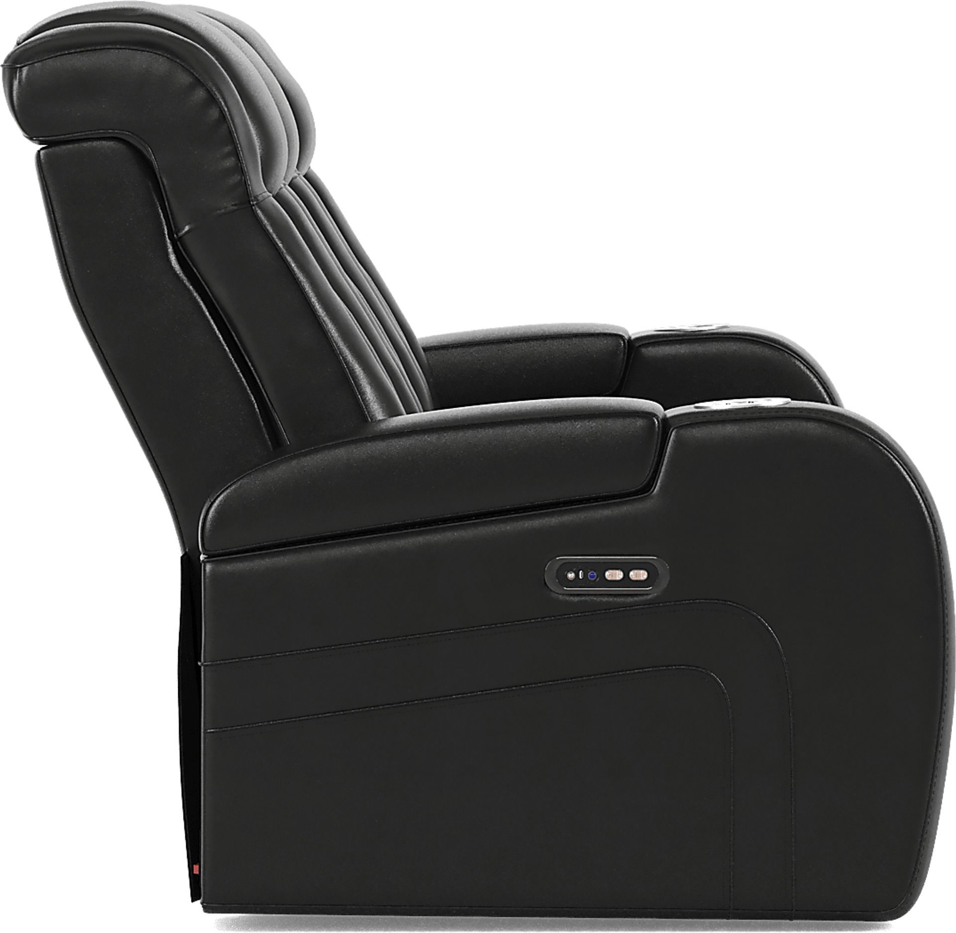 Cenova Black Leather Dual Power Reclining Sofa - Image 4