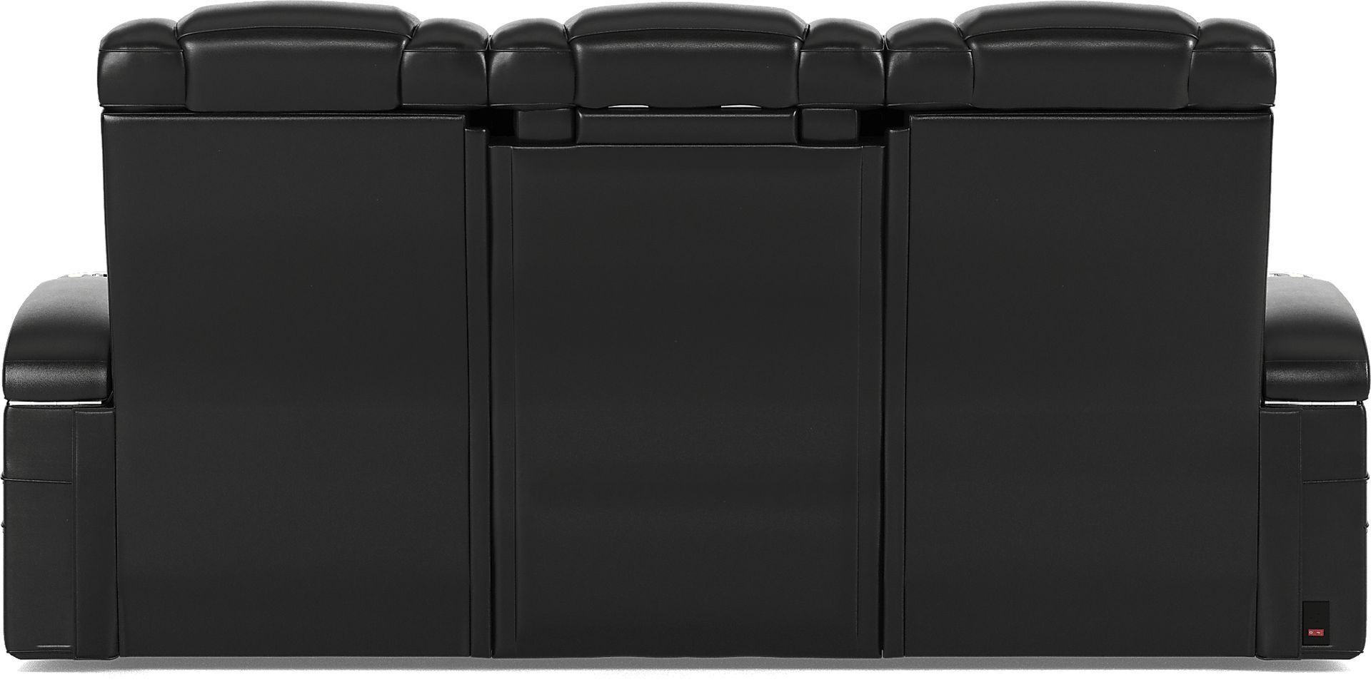 Cenova Black Leather Dual Power Reclining Sofa - Image 7