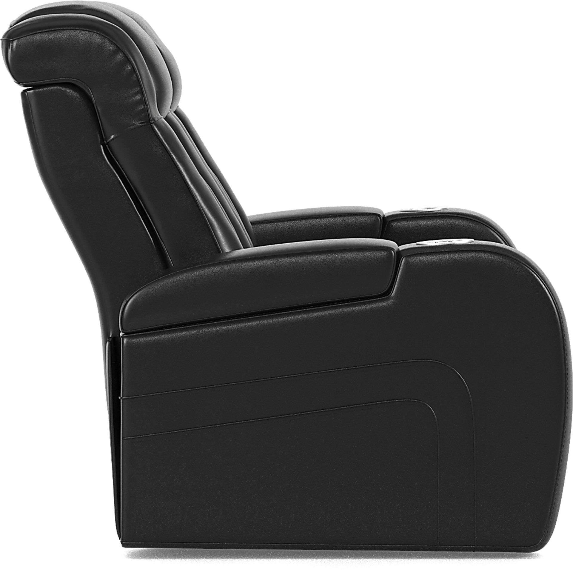 Cenova Black Leather 7 Pc Living Room with Dual Power Reclining Sofa - Image 15