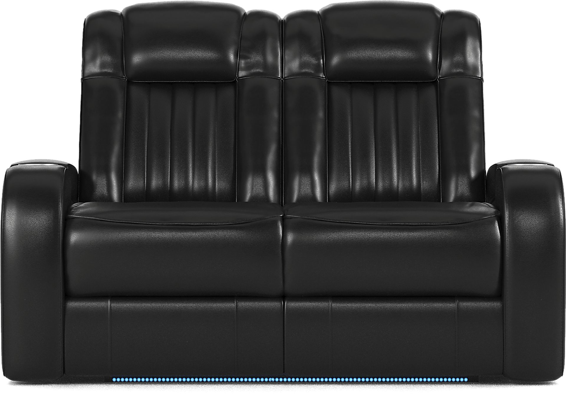 Cenova Black Leather 7 Pc Living Room with Dual Power Reclining Sofa - Image 13