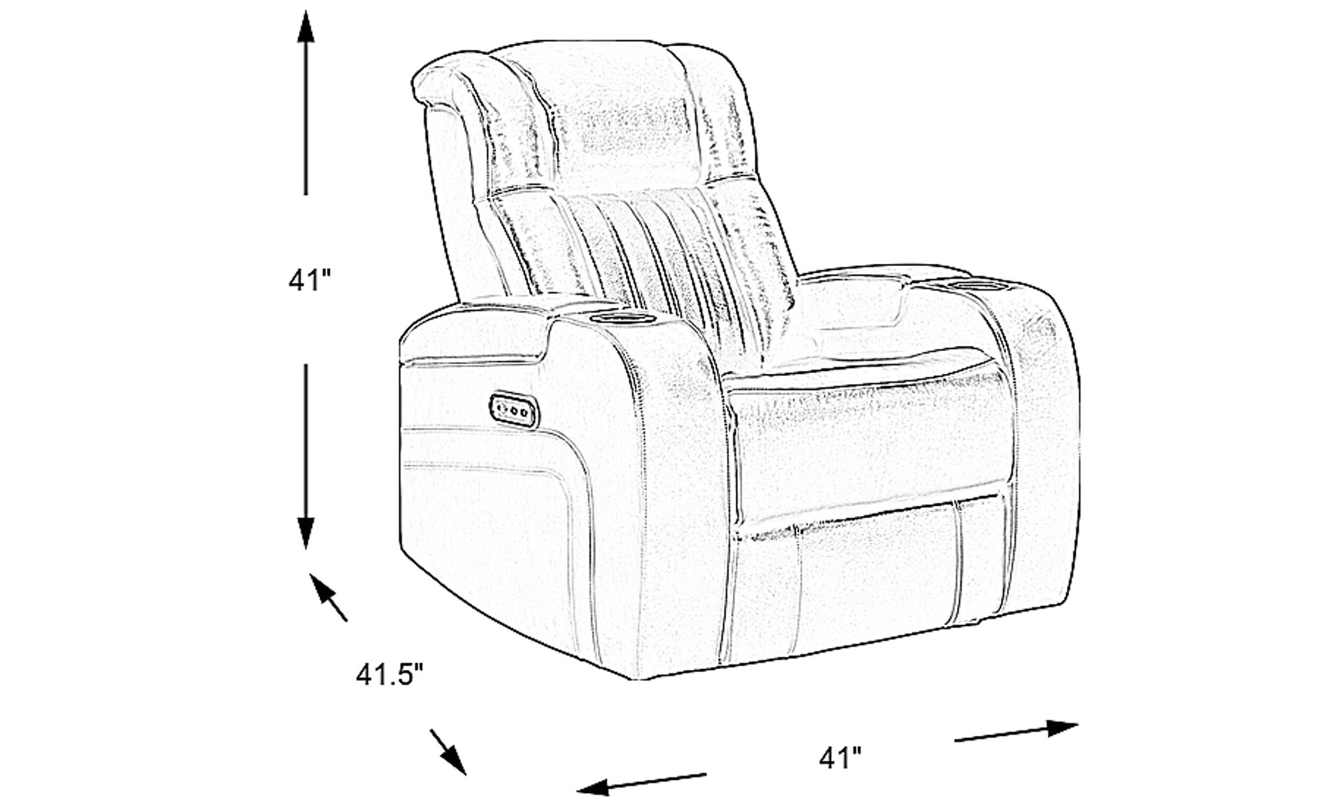 Dimension Image. Please refer to the Dimension Tab on this page for dimension details.