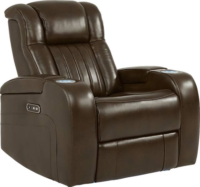 Cenova Brown Leather 3 Pc Living Room with Dual Reclining Sofa - Thumbnail - Image 8