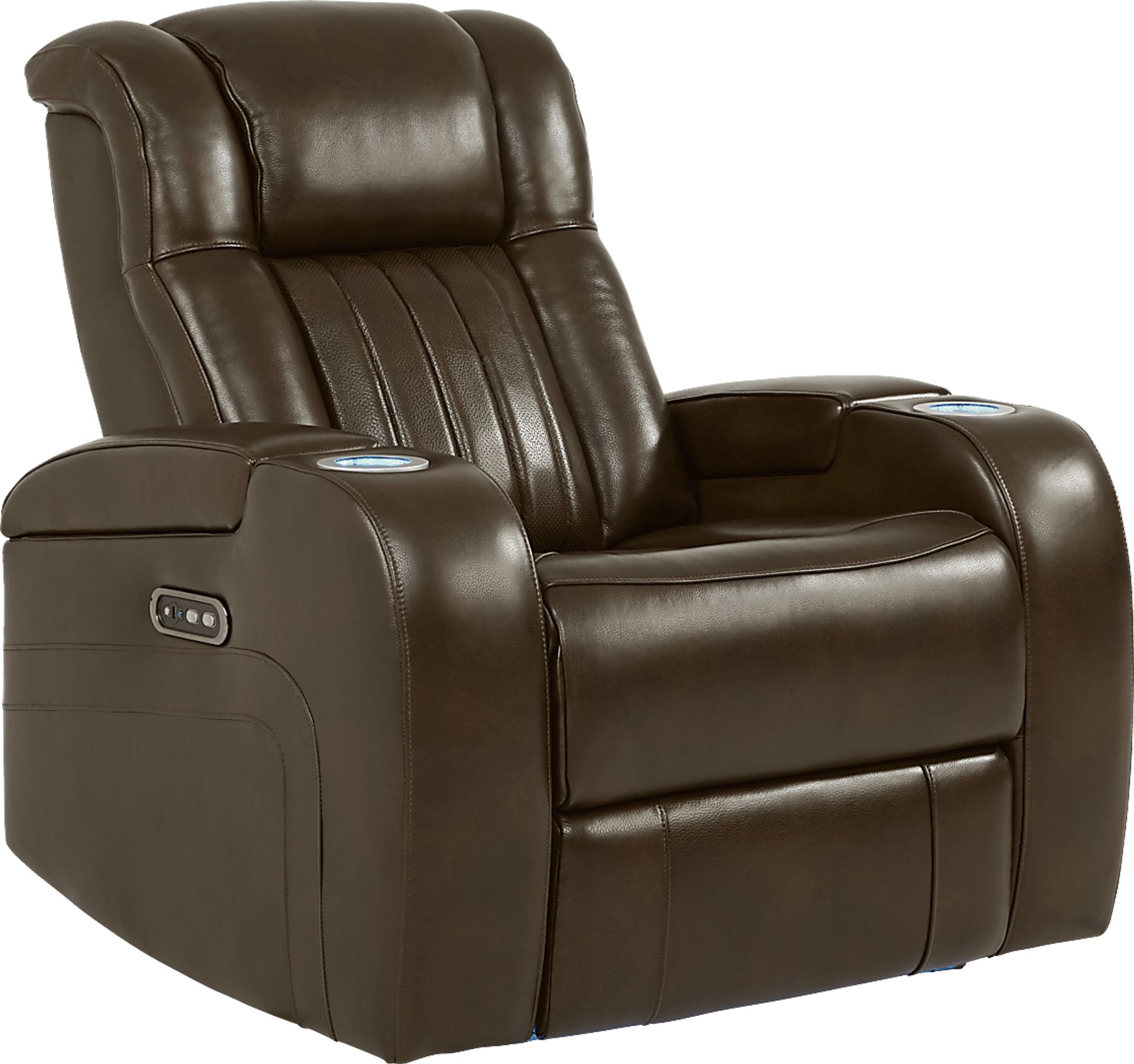 Cenova Brown Leather 3 Pc Living Room with Dual Reclining Sofa - Image 8