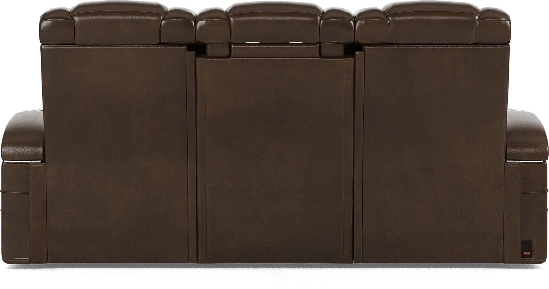 Cenova Brown Leather Dual Power Reclining Sofa - Image 8