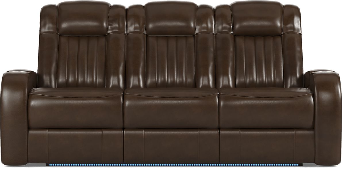 Cenova Leather Dual Power Reclining Sofa