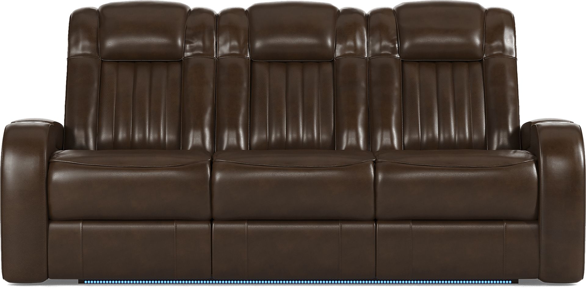 Cenova Brown Leather Dual Power Reclining Sofa Rooms to Go