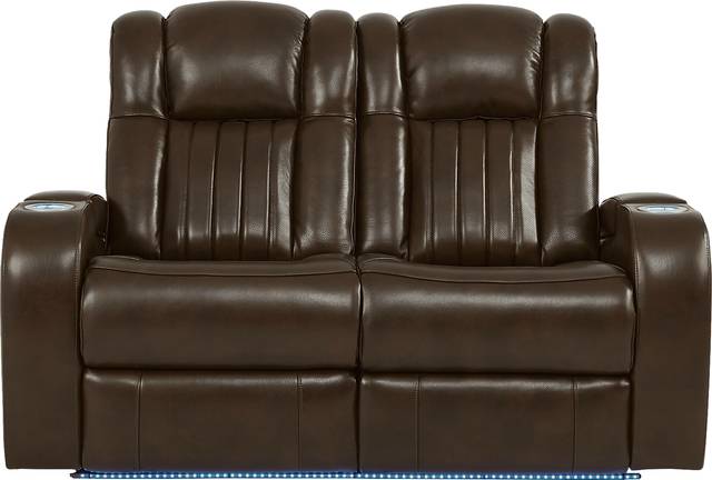 Cenova Brown Leather 3 Pc Living Room with Dual Reclining Sofa - Thumbnail - Image 7