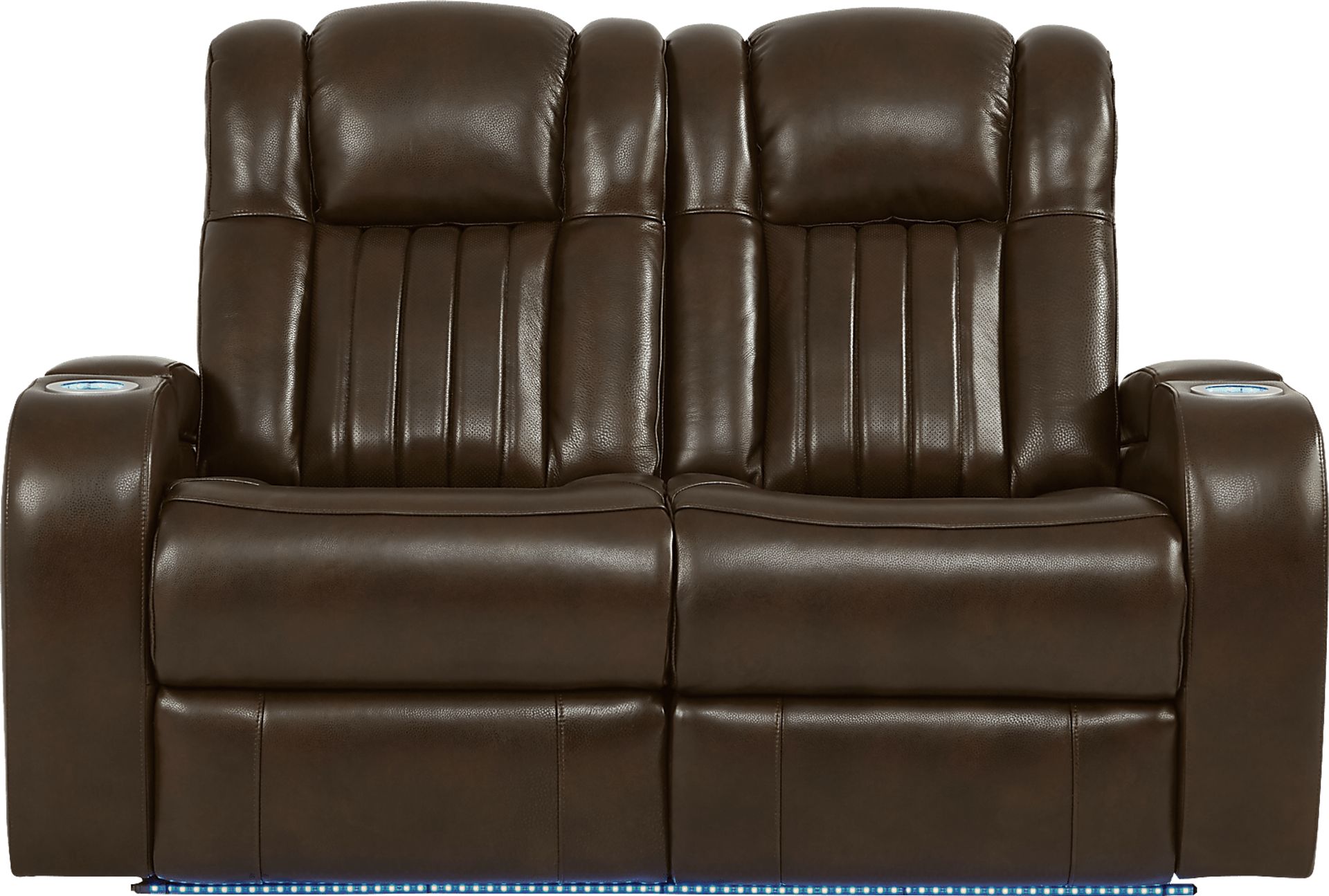 Cenova Brown Leather 3 Pc Living Room with Dual Reclining Sofa - Image 7