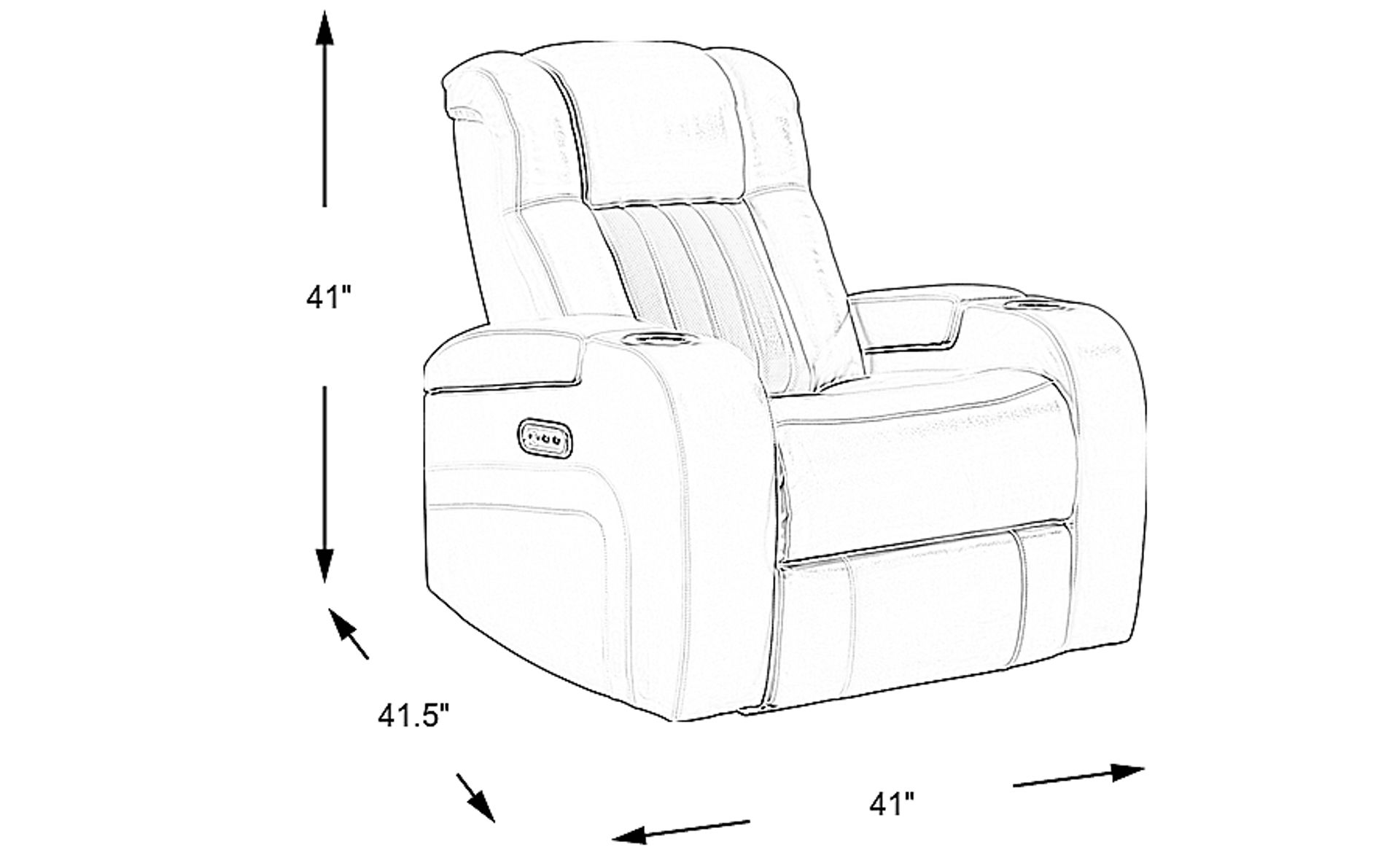 Dimension Image. Please refer to the Dimension Tab on this page for dimension details.