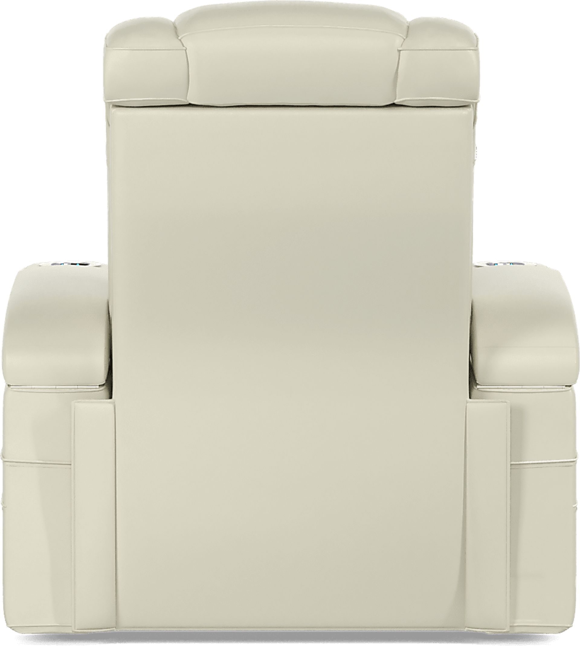 Cenova Ivory Leather Dual Power Recliner - Image 5
