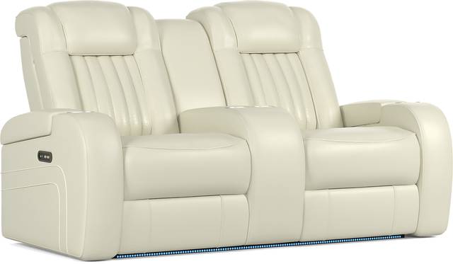 Cenova Ivory Leather 2 Pc Dual Power Reclining Living Room - Thumbnail - Image 14