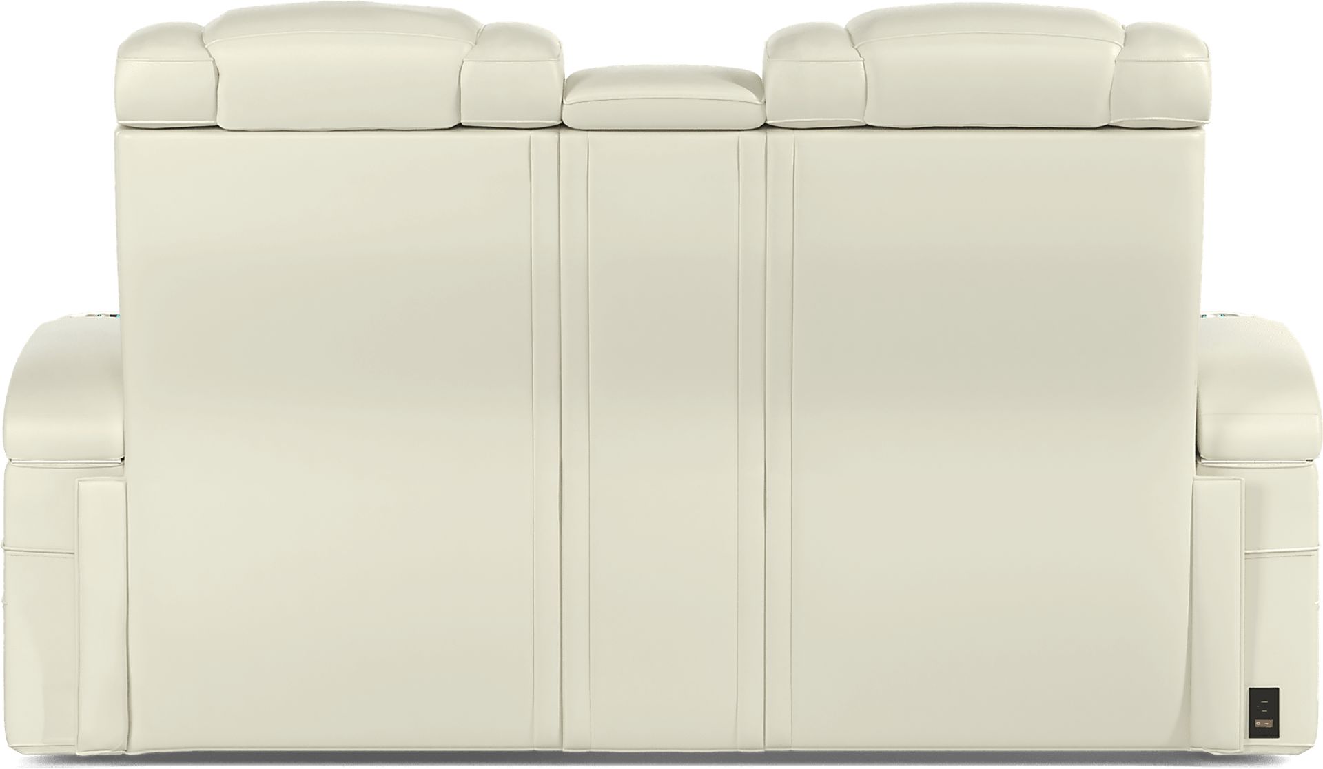Cenova Ivory Leather 3 Pc Dual Power Reclining Living Room - Image 16