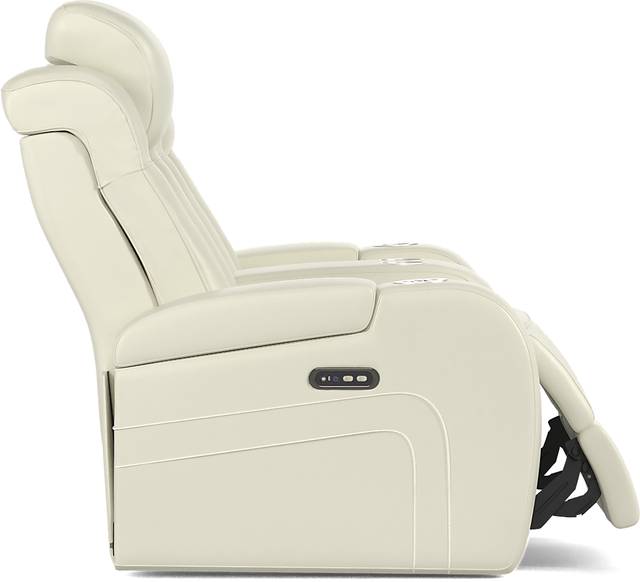 Cenova Ivory Leather 2 Pc Dual Power Reclining Living Room - Thumbnail - Image 18
