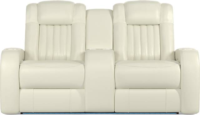 Cenova Ivory Leather 2 Pc Dual Power Reclining Living Room - Thumbnail - Image 13