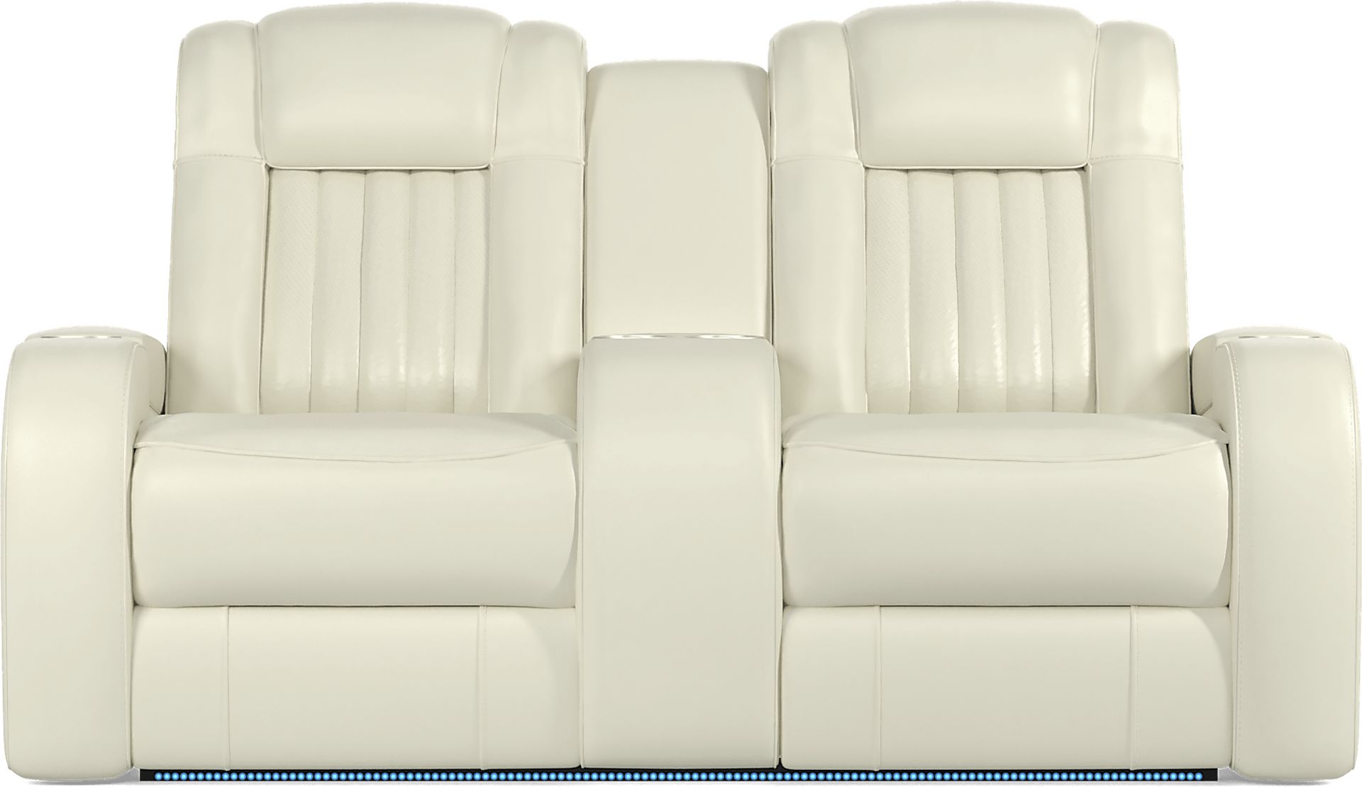 Cenova Ivory Leather 3 Pc Dual Power Reclining Living Room - Image 13