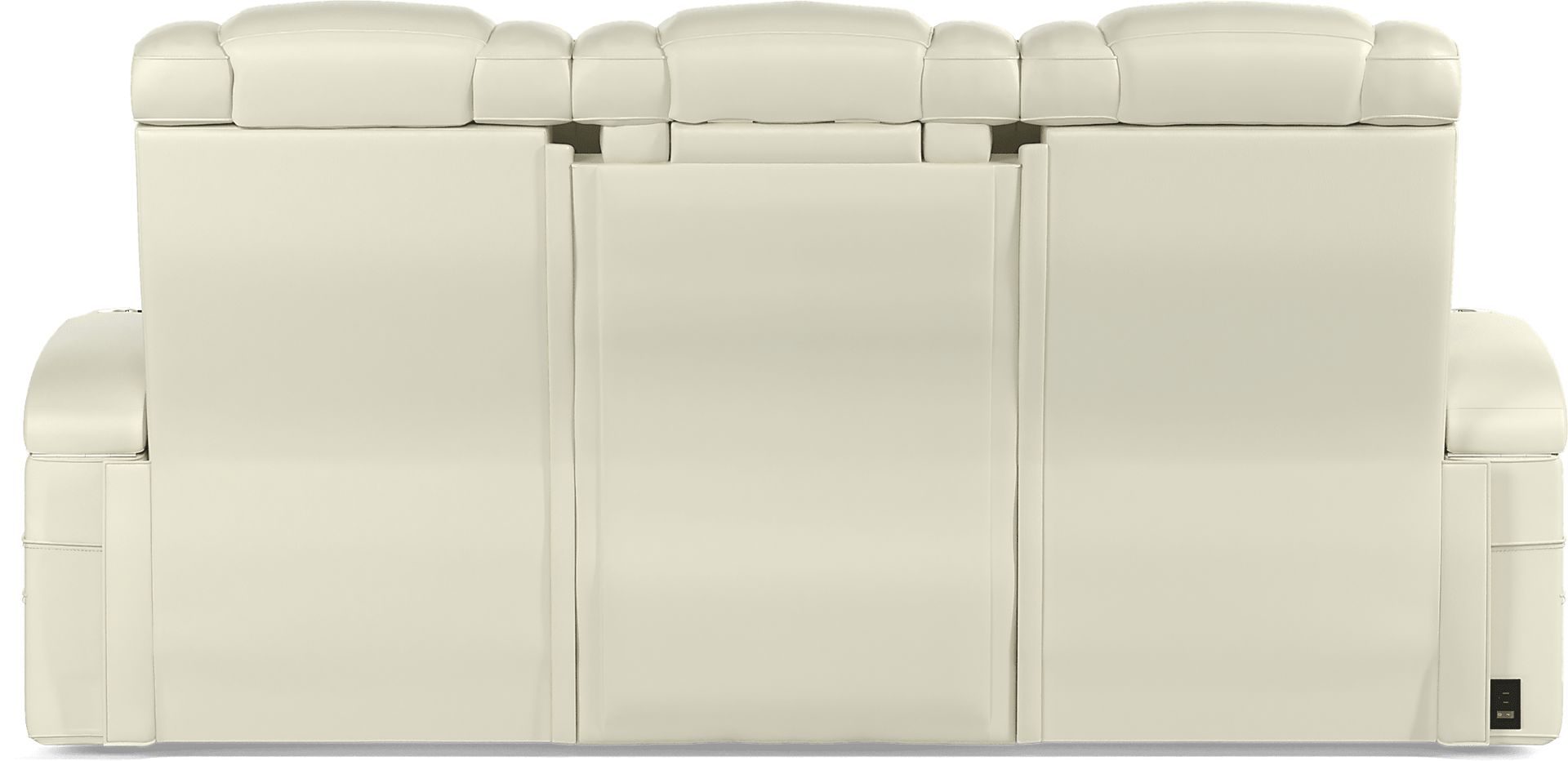 Cenova Ivory Leather 7 Pc Living Room with Dual Power Reclining Sofa - Image 8