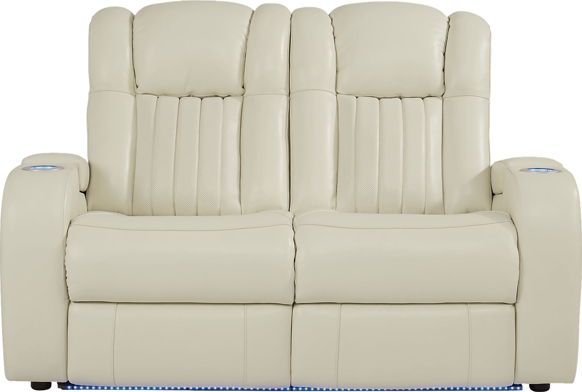 Cenova Ivory Leather 3 Pc Living Room with Dual Power Reclining Sofa - Image 10