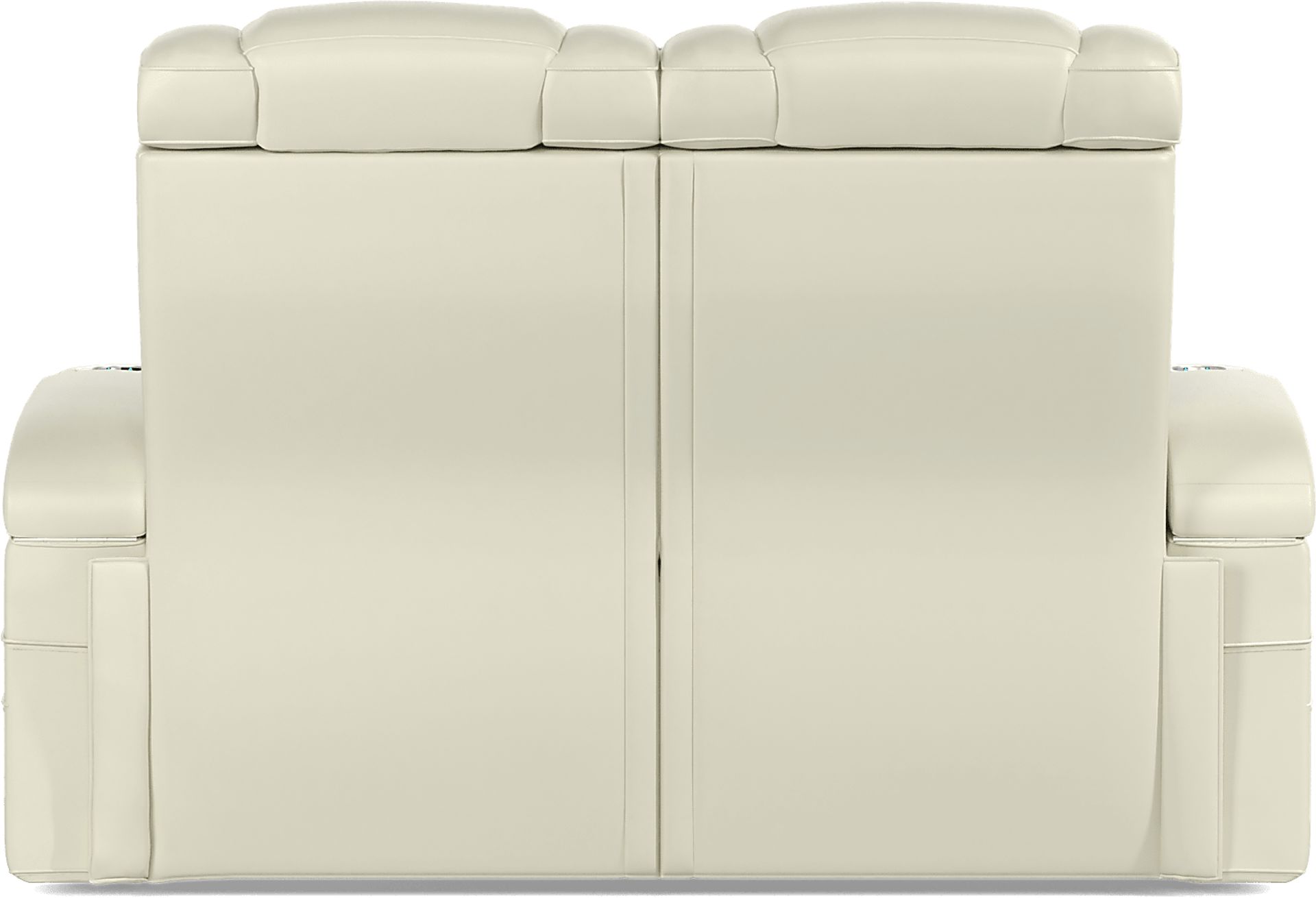 Cenova Ivory Leather 7 Pc Living Room with Dual Power Reclining Sofa - Image 17