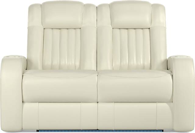 Cenova Ivory Leather 3 Pc Living Room with Dual Power Reclining Sofa - Thumbnail - Image 14
