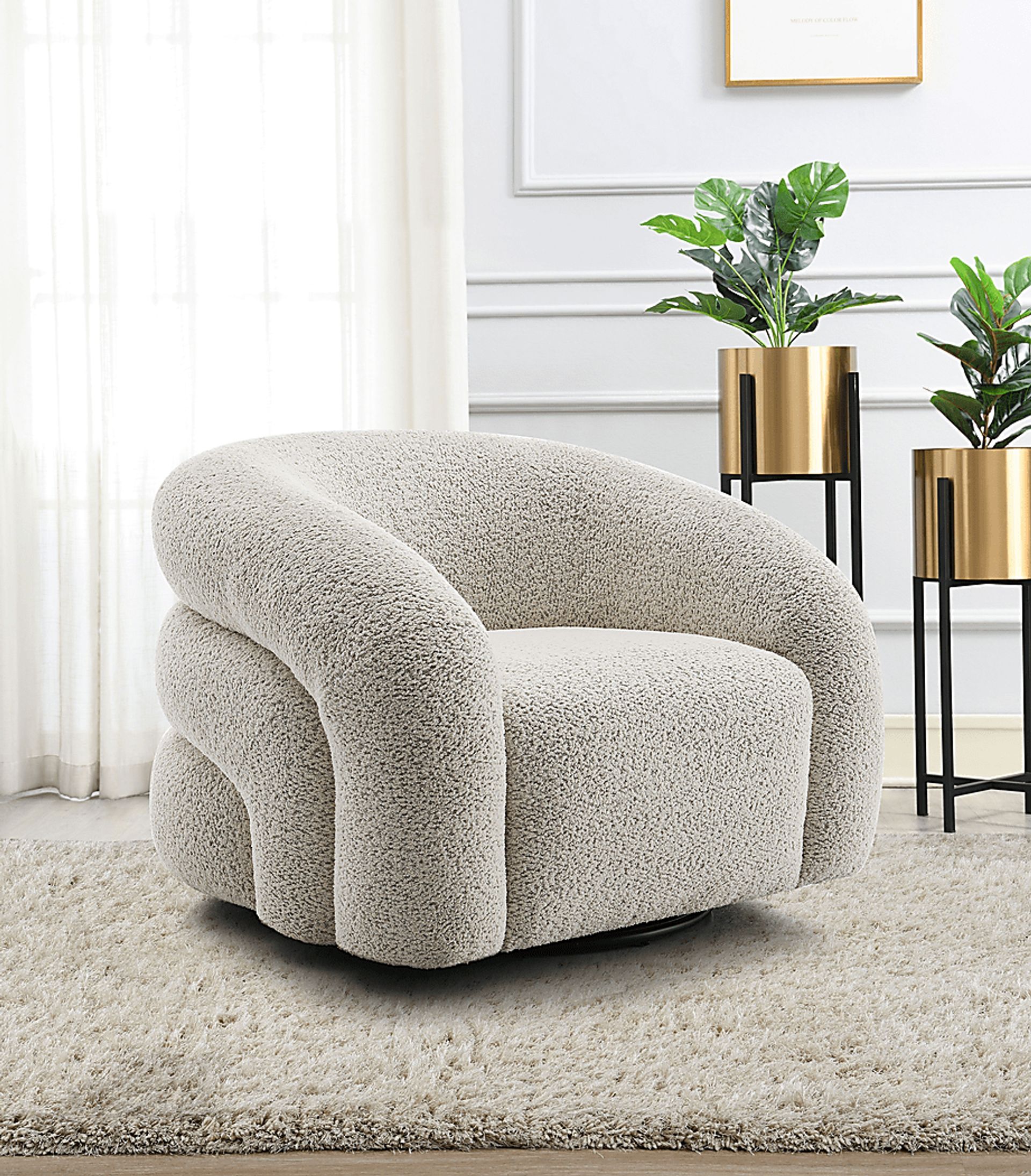 Centaroca Gray Swivel Accent Chair - Image 2