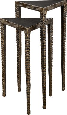 Centerset Bronze Nesting Table, Set of 2