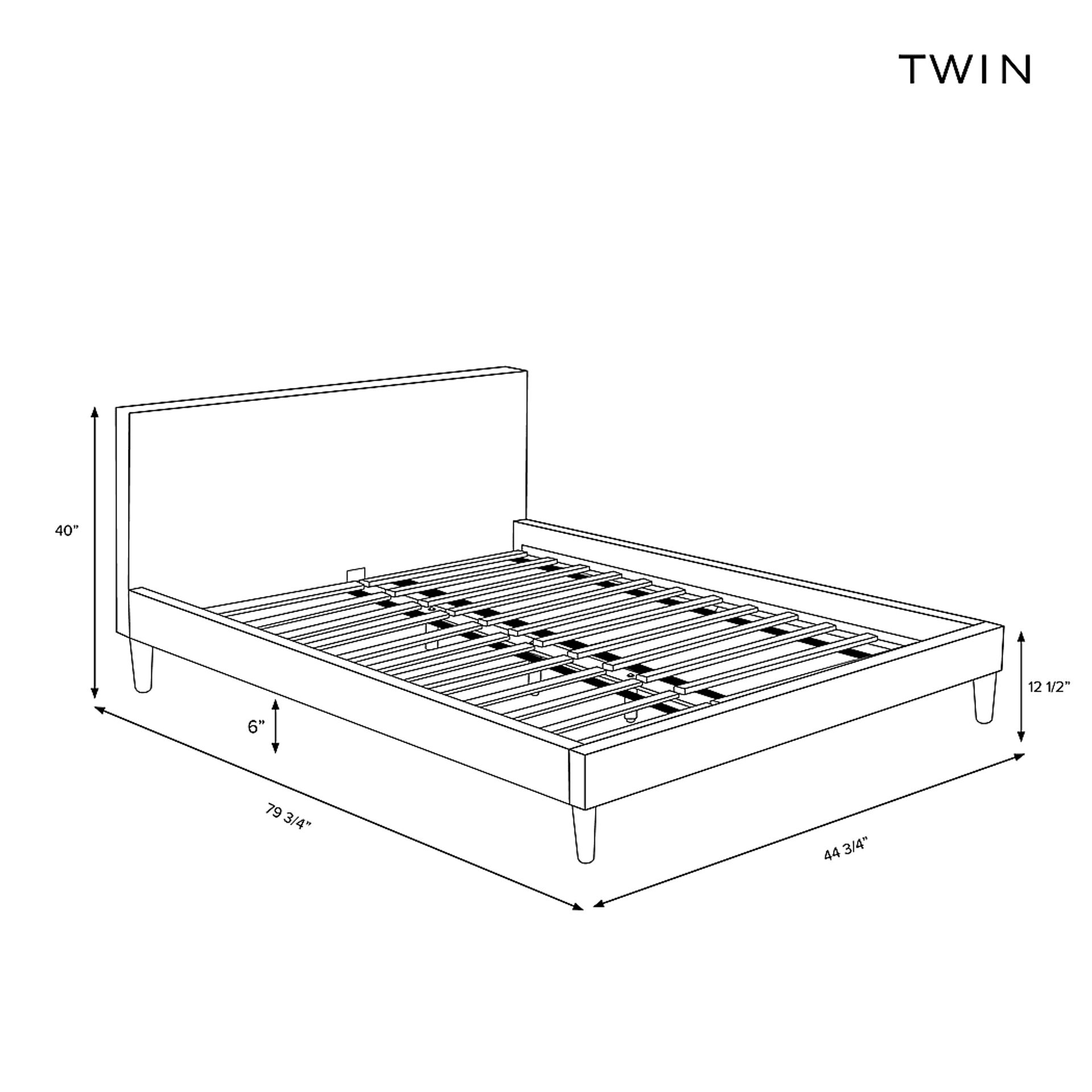 Cenwyn Gray Twin Platform Bed - Image 3