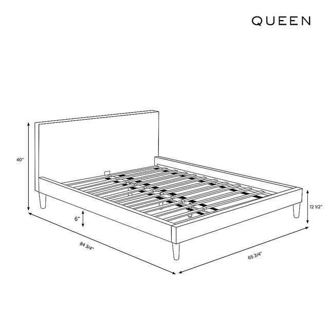 Cenwyn White Queen Platform Bed - Thumbnail - Image 2