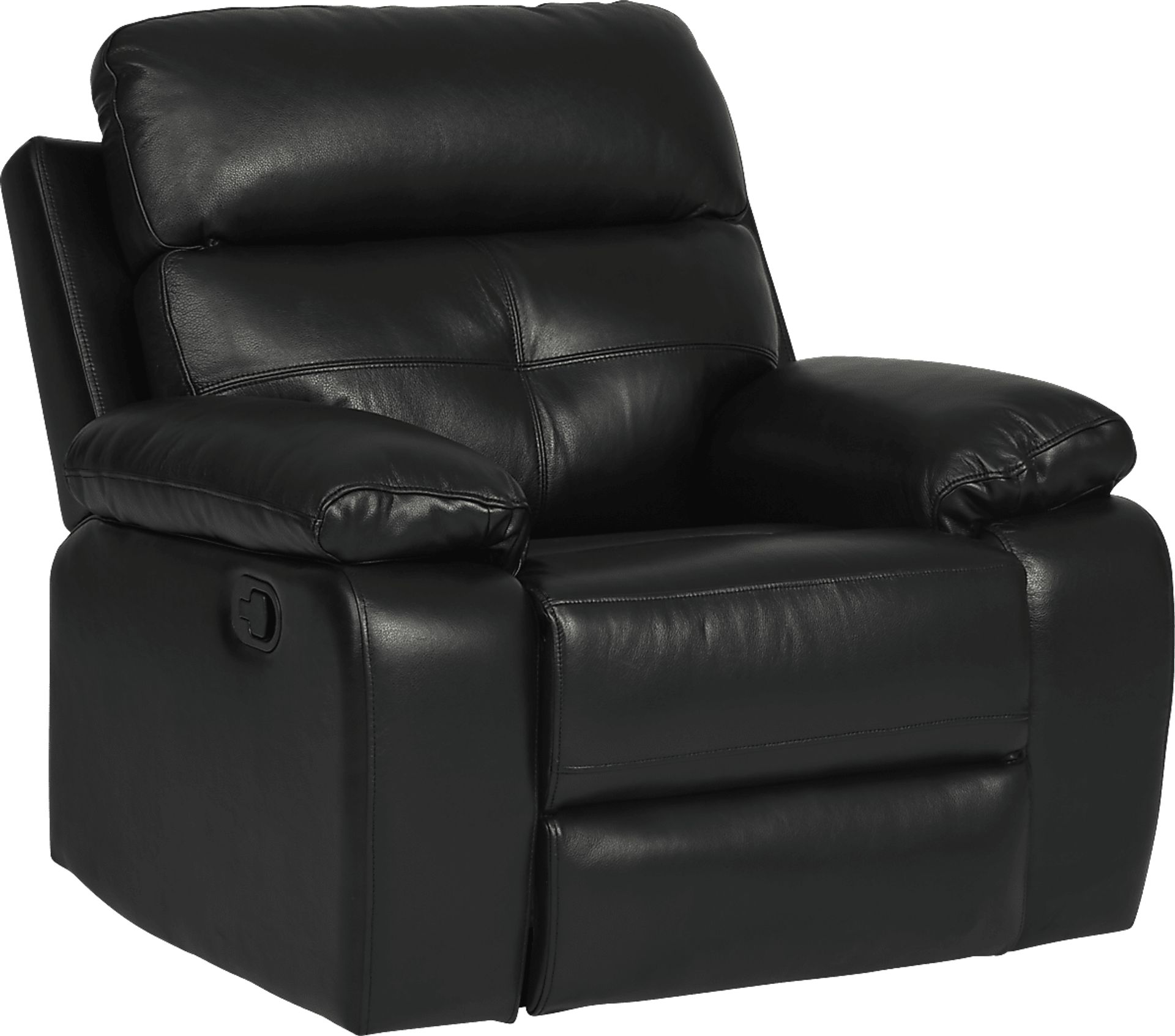 Cepano Black Leather Glider Recliner - Image 1